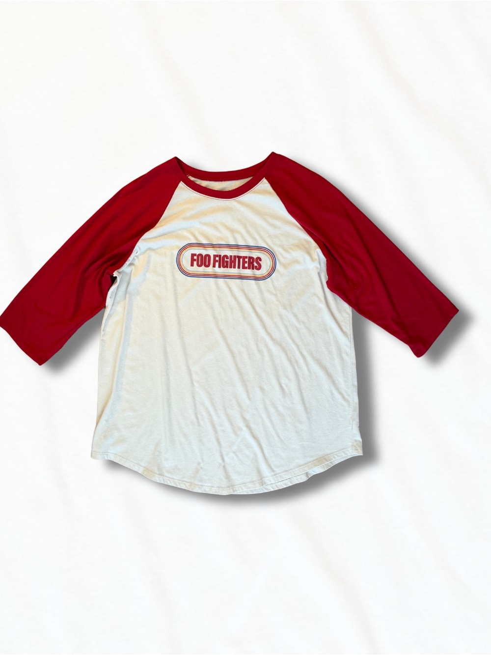 torrid White and Red Foo Fighters Raglan Tee